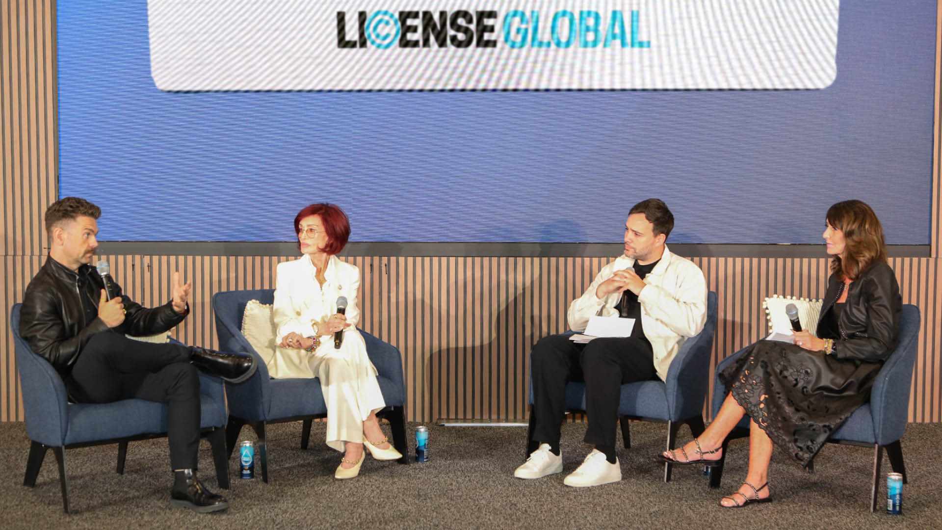 (lr) Jack Osbourne, Sharon Osbourne, Jens Drinkwater, Lisa Streff, Global Merchandising Services