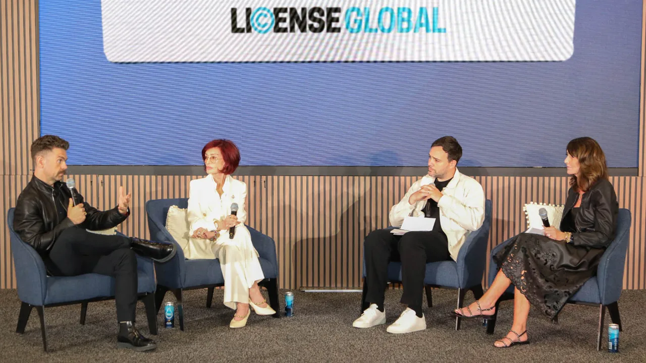 (lr) Jack Osbourne, Sharon Osbourne, Jens Drinkwater, Lisa Streff, Global Merchandising Services