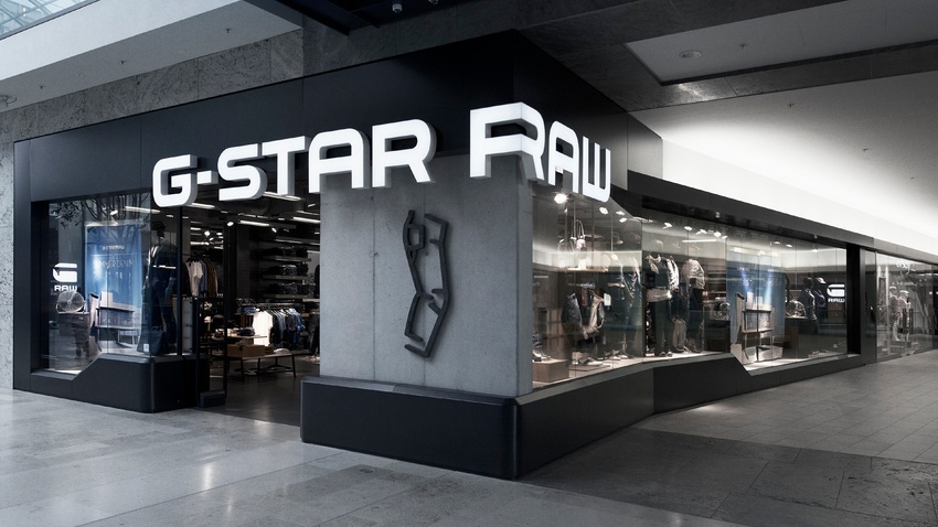 G-Star RAW storefront.
