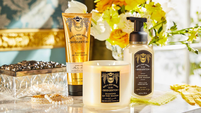 Bath and Body Works 'Bridgerton' Diamond of The Season Collection. Image Courtesy of Bath and Body Works