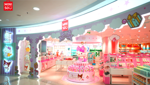 Sanrio-themed store, Margo City Store, Indonesia, MINISO
