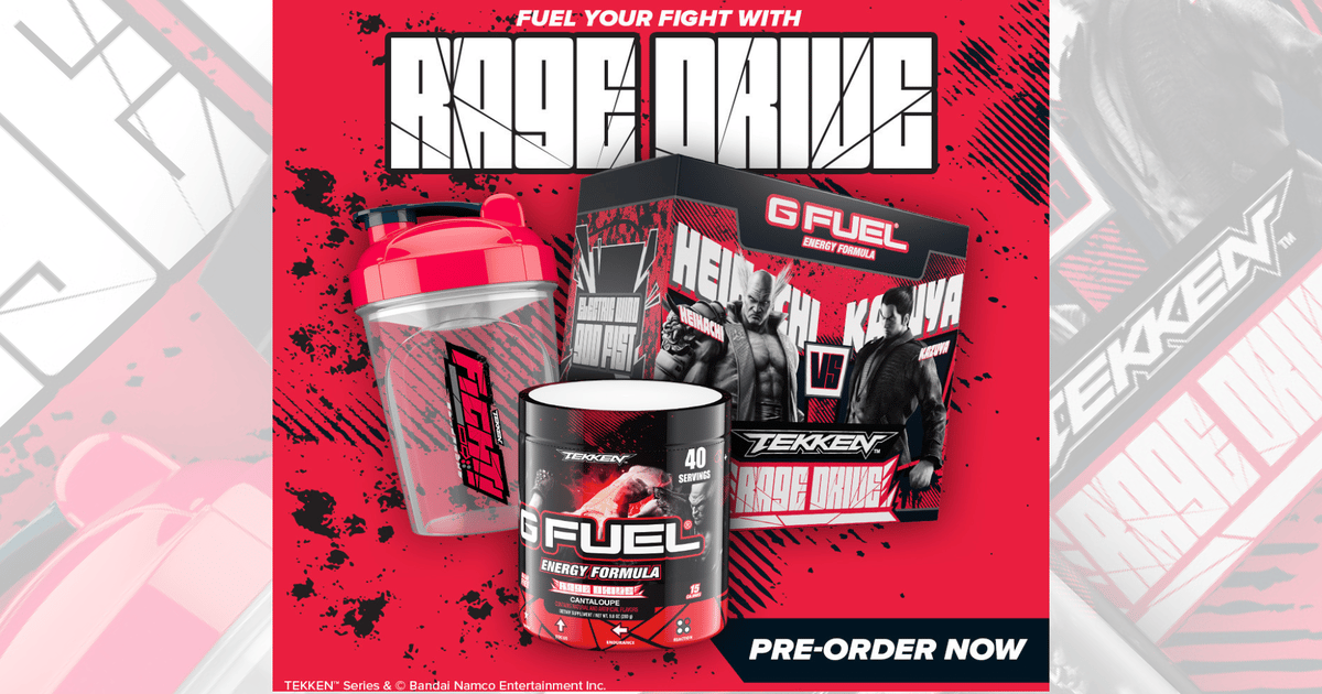 G Fuel and Bandai Namco Introduce Newest Collab: G FUEL Rage Drive ...