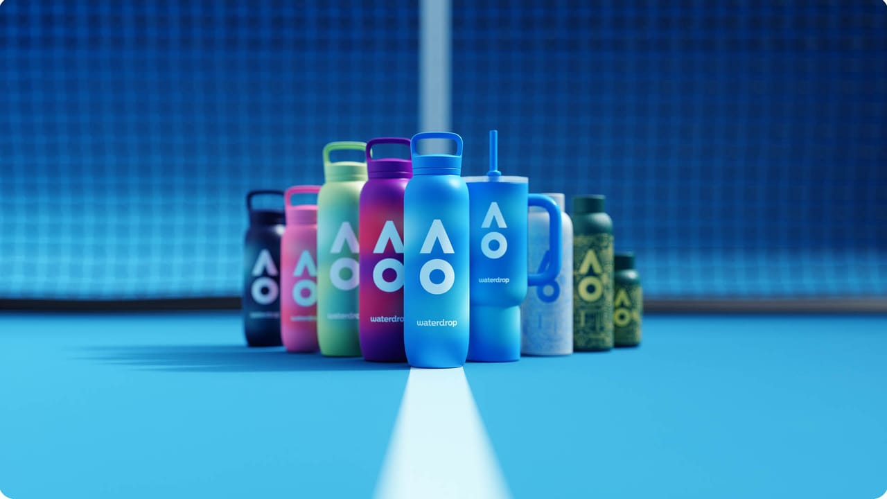 Official Australian Open 2026 Player Bottle from Waterdrop Official Australian Open 2026 Player Bottle from Waterdrop