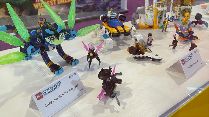 LEGO DREAMZzz product display, LEGO at London Toy Fair