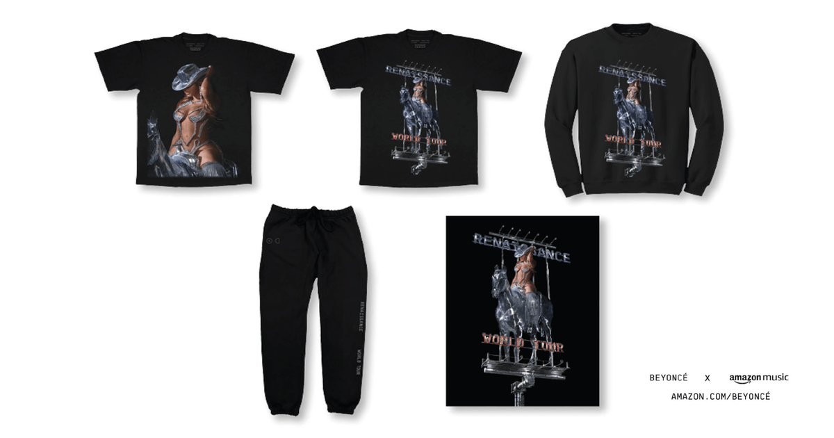 Amazon Music and Beyoncé’s Renaissance World Tour Debut Merch | License ...