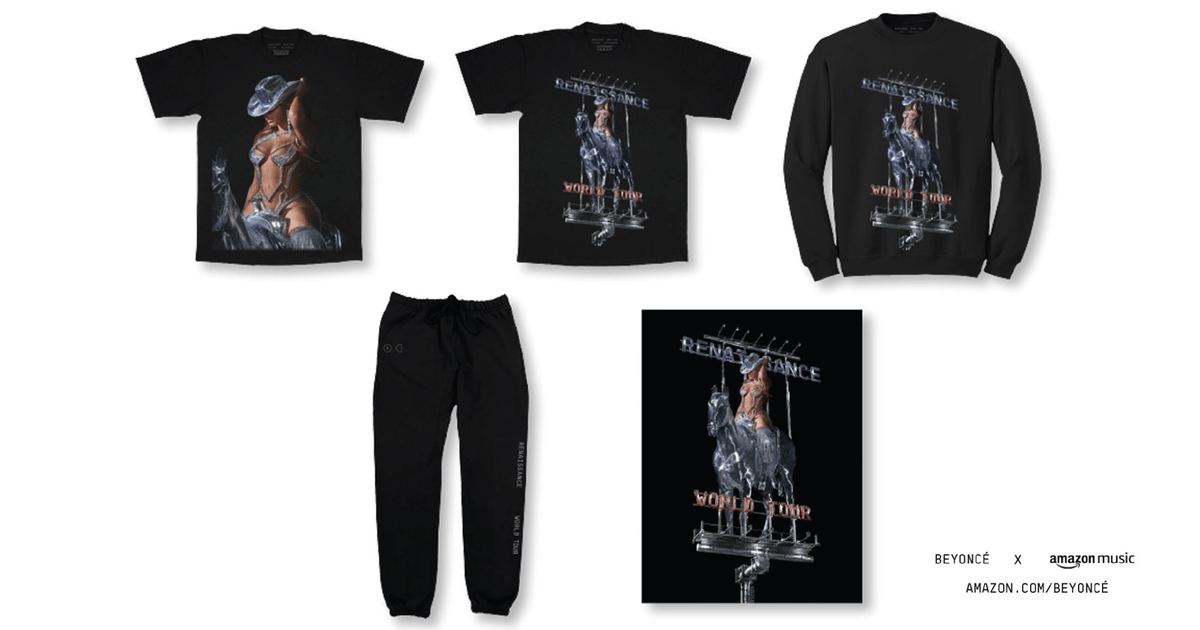 Amazon Music and Beyoncé’s Renaissance World Tour Debut Merch | License ...