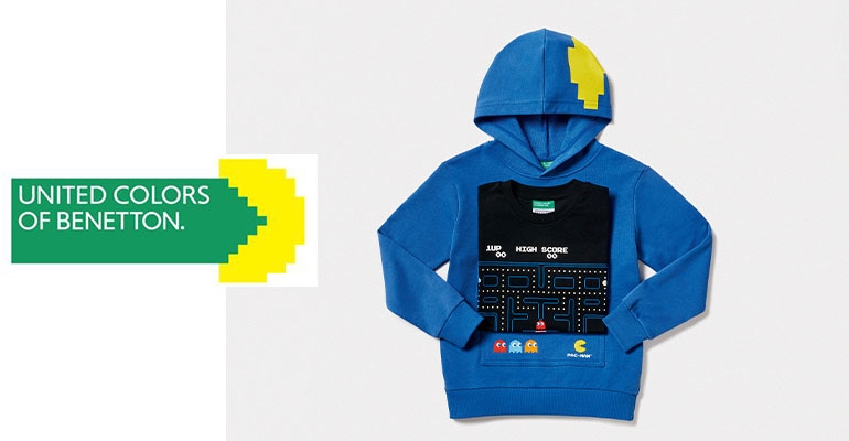 A hoodie from the Pac-Man and United Colors of Benetton collaboration