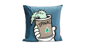 "Spinach" throw pillow. 