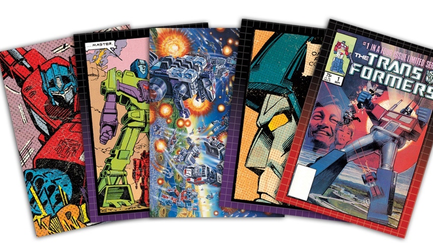 Transformers trading cards.