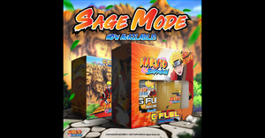 FUEL Savage Mode packaging, with "Naruto Shippuden" motifs on it