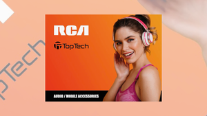 Promotional image for RCA Top Tech products. 