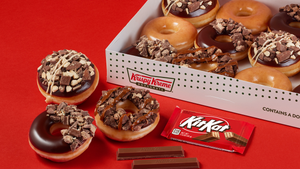 Krispy Kreme Kit Kat doughnuts.