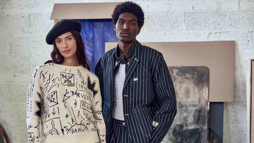 Apparel from the Jean-Michel Basquiat collection by Lee.