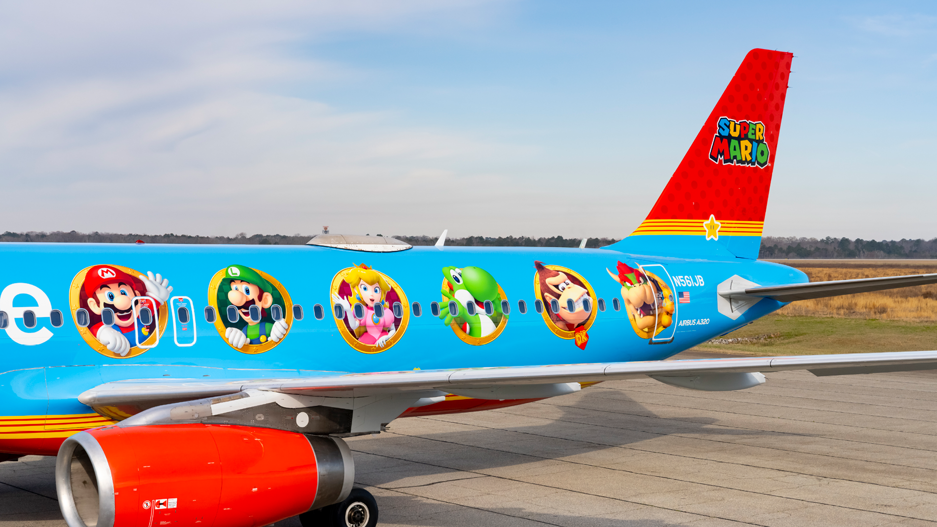 JetBlue, Nintendo, Debut Mario and Friends Plane