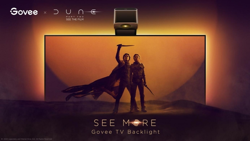 Promotional image for the "Dune" Govee entertainment system.