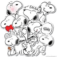 Snoopy Gets Facebook Stickers