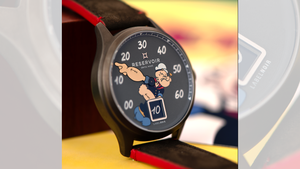 The Reservoir x LabelNoir x Popeye limited-edition watch.
