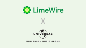 Promotional Image for LimeWire and Universal Music Group's NFT Marketplace.