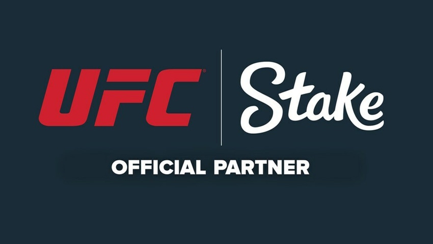 Promotional image for the UFC Stake partnership.