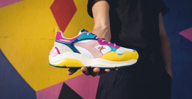 WildBrain Ties Up 'Pink Panther' Footwear with LC23, Diadora WildBrain Ties Up 'Pink Panther' Footwear with LC23, Diadora