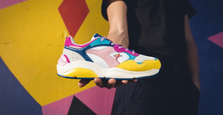 WildBrain Ties Up Pink Panther Footwear with LC23 Diadora License Global
