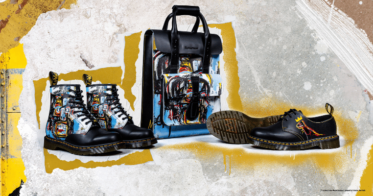 Dr.Martens × Basquiat コラボレーションシューズ Artestar Brokers Basquiat x Dr. Martens Deal | License Global