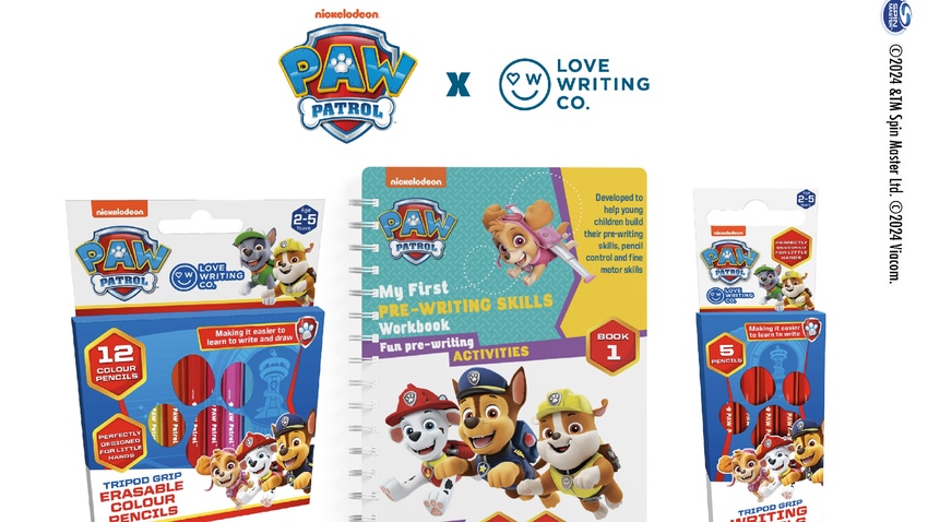 PAW Patrol x Love Writing Co. collection
