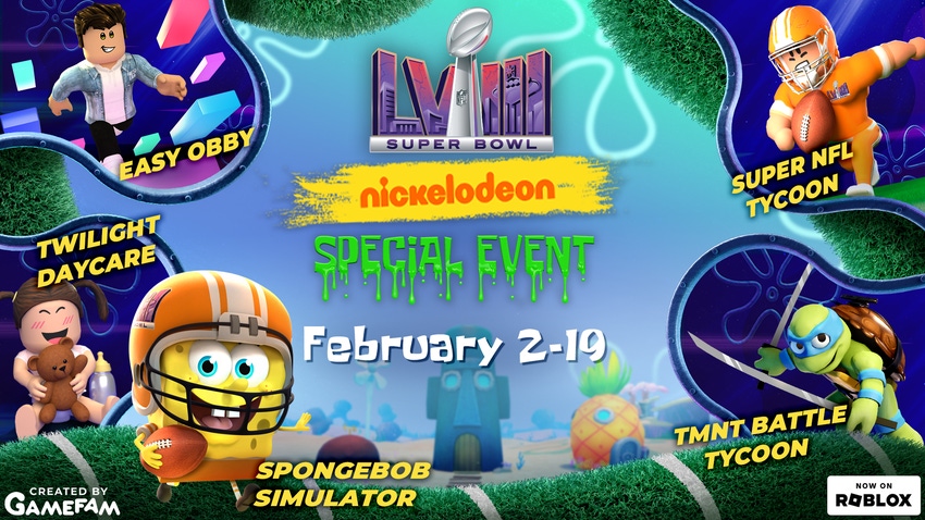 All the events featured in the Nickelodeon Super Bowl activation. 