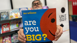 Mo Willems with his Are You Big? book
