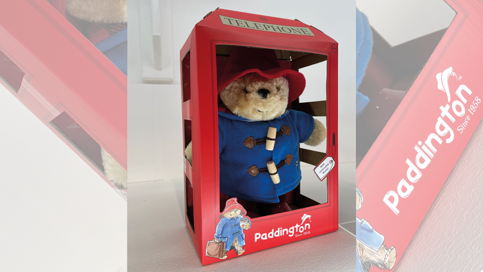 Paddington in a Phone Box toy, Rainbow Designs, at London Toy Fair