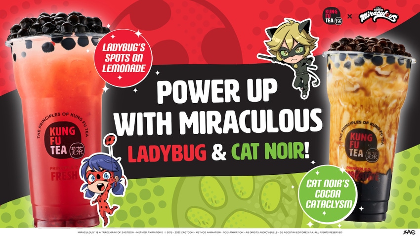 Ladybug’s Spots On Lemonade and Cat Noir’s Cocoa Cream Cataclysm.