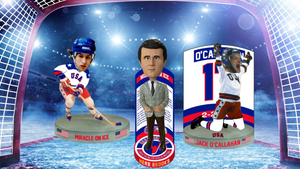 All 3 Miracle on Ice Team USA Hockey 1980 Bobbleheads, National Bobblehead Hall of Fame and Museum