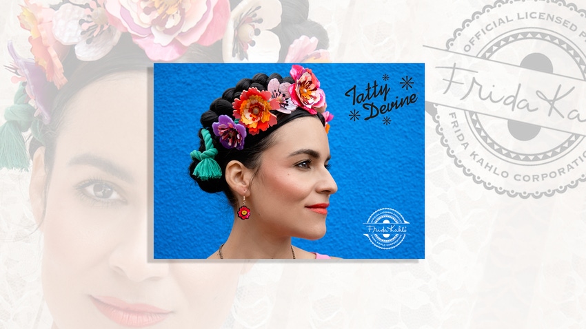 Tatty Devine jewelry inspired by Frida Kahlo.