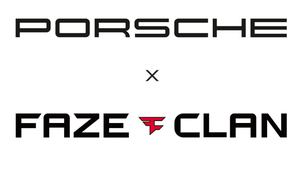 Promotional image for the Porsche and FaZe Clan partnership.