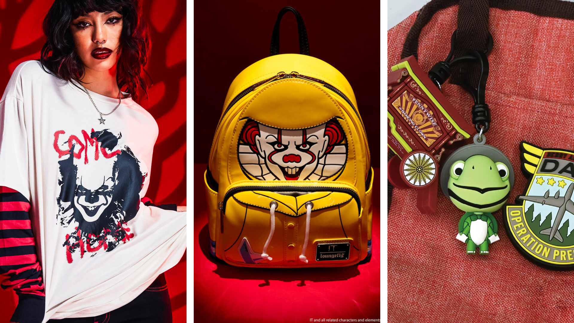 Warner Brothers Pennywise Welcome To Derry Eyes Backpack. NWT. Loungefly IT 2 Pennywise Light Up Mini Backpack NWT BAM  main image 2