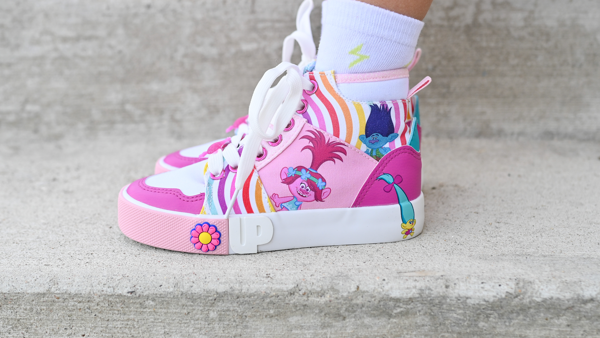 Troll shoes- Troll bling Converse-Girls Troll Shoes-Poppy troll conver –  Pink Toes & Hair Bows