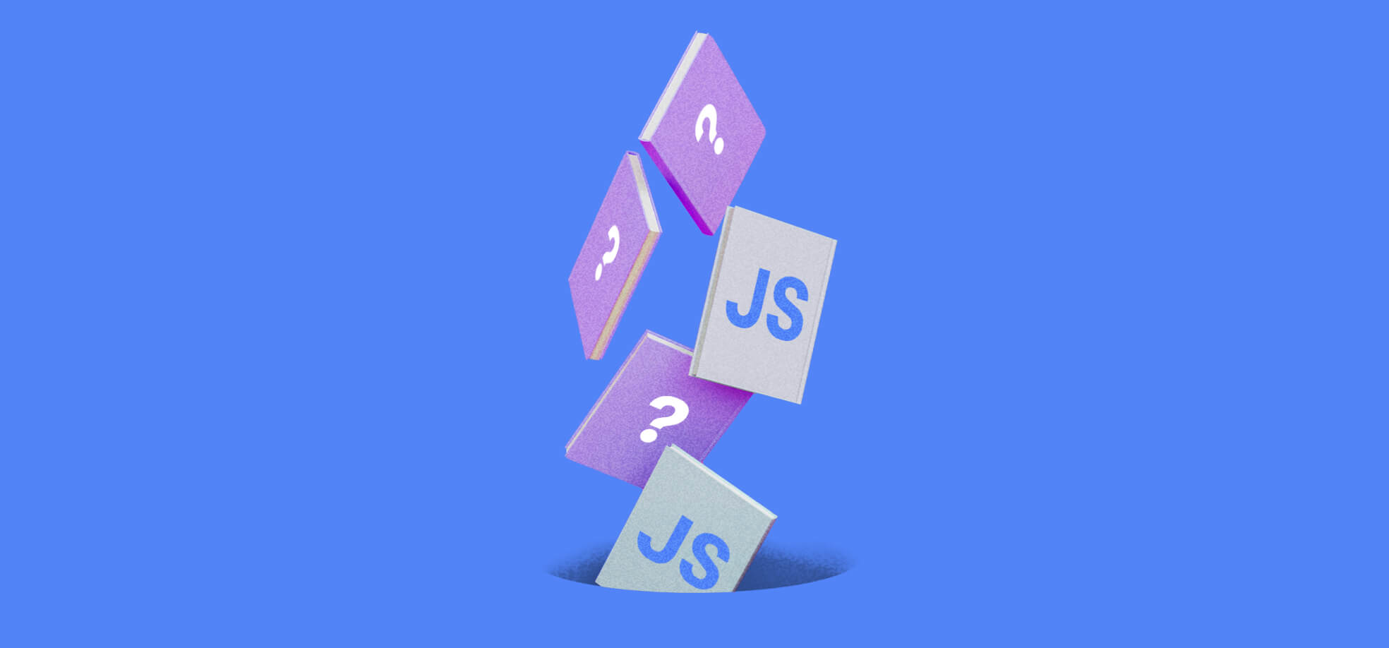 JavaScript logo on square illustrations