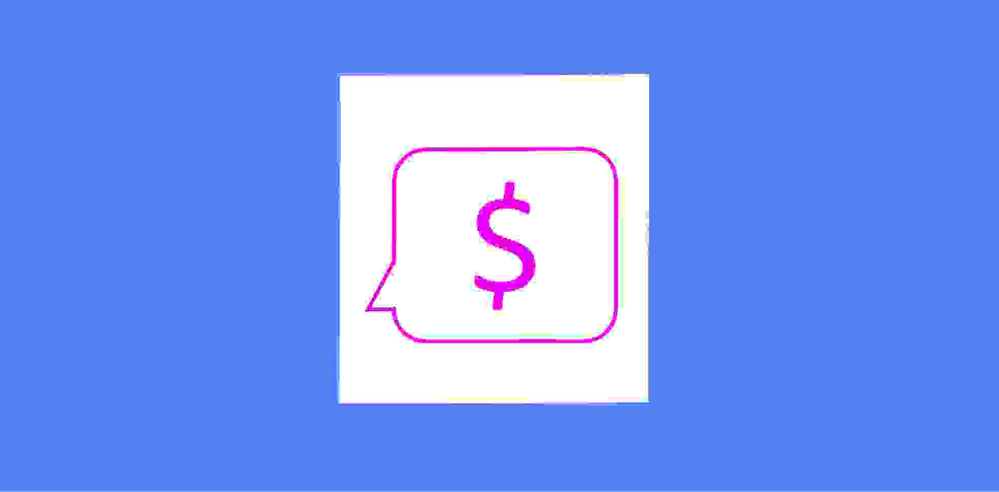 a dollar symbol in a speech cloud