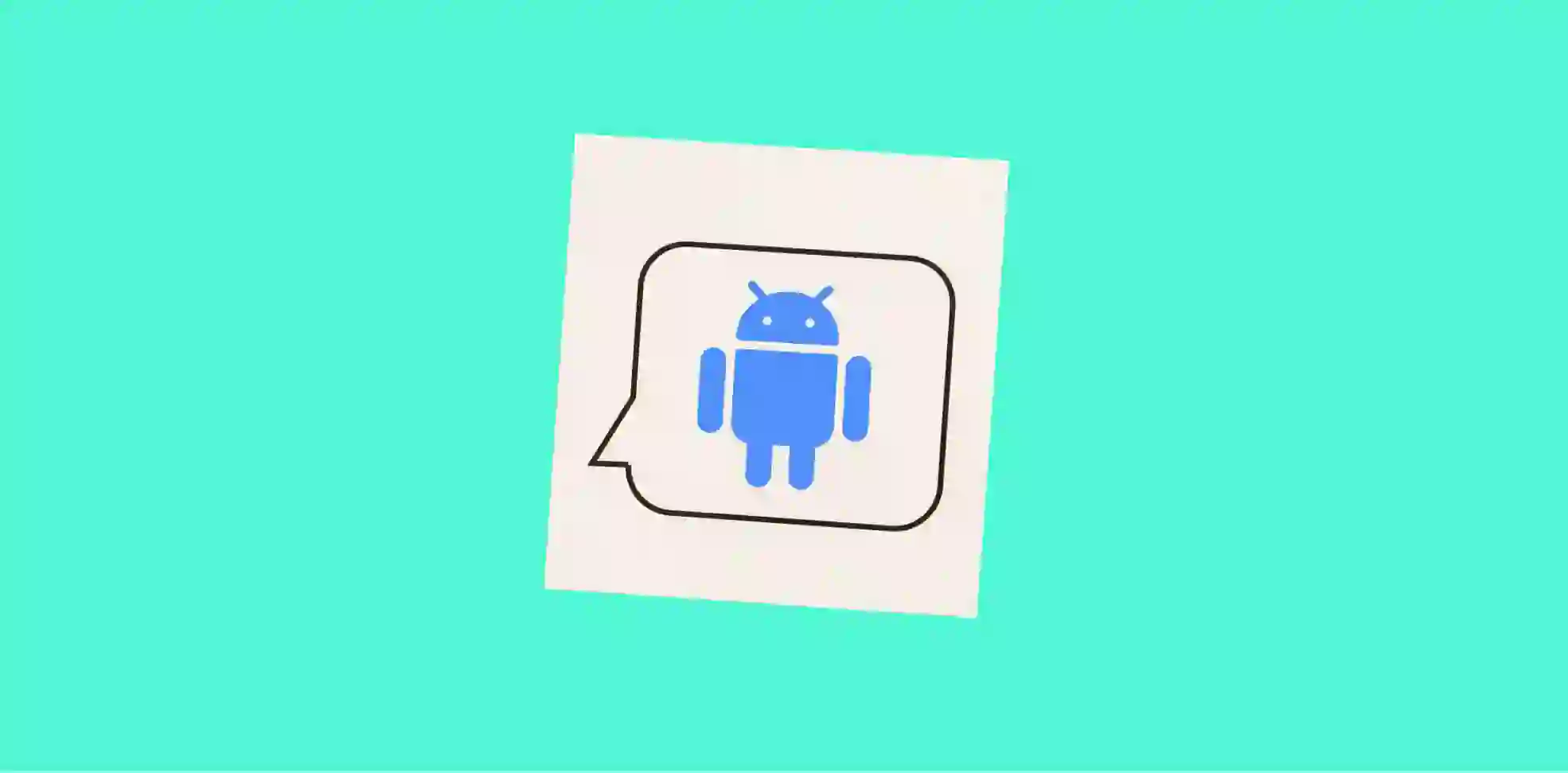 Un símbolo de Android en una hoja de papel