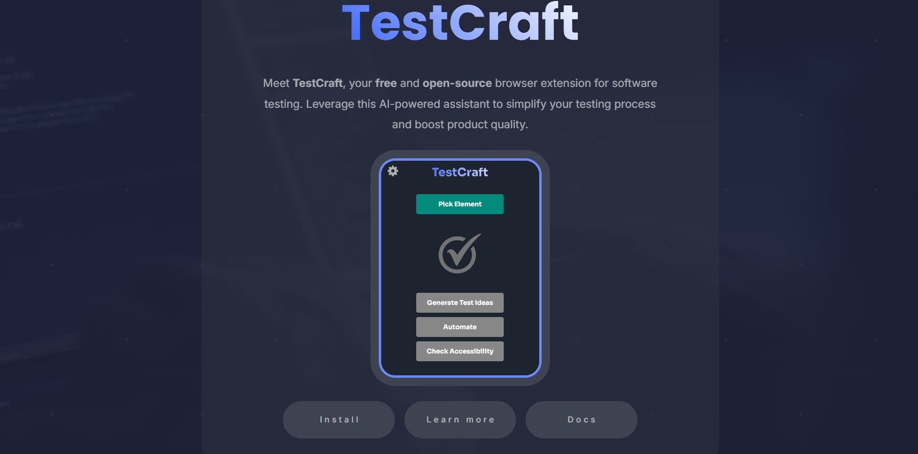 testcraft screenshot