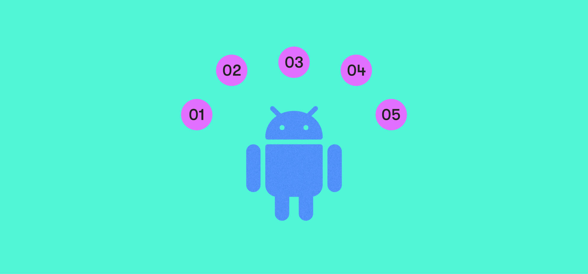 Android official character on green background