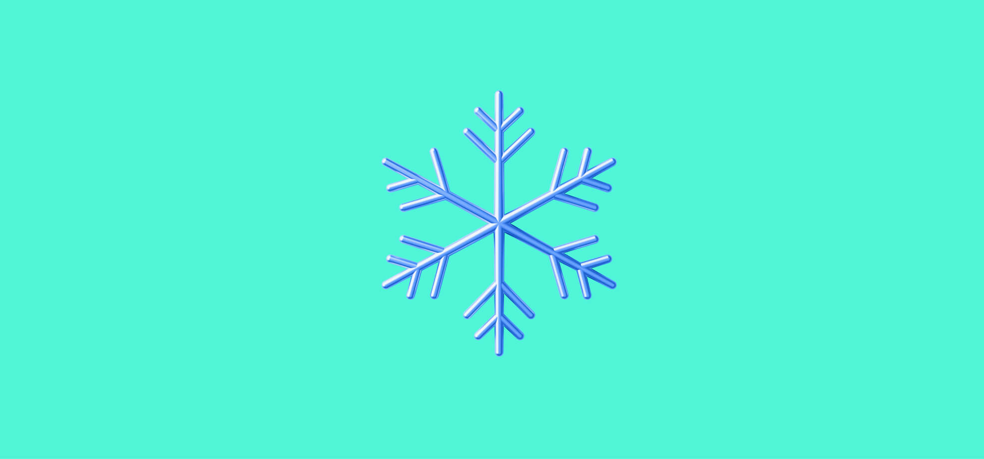 a snowflake on green background