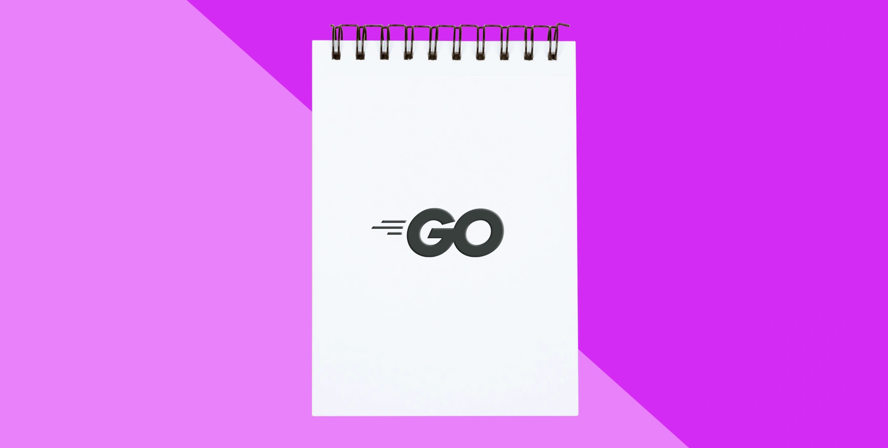 Go symbol on a piece of notepad