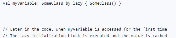 Key points about lazy in Kotlin