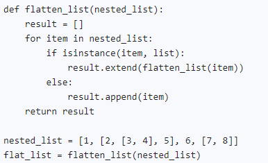 How would you flatten a nested list in Python