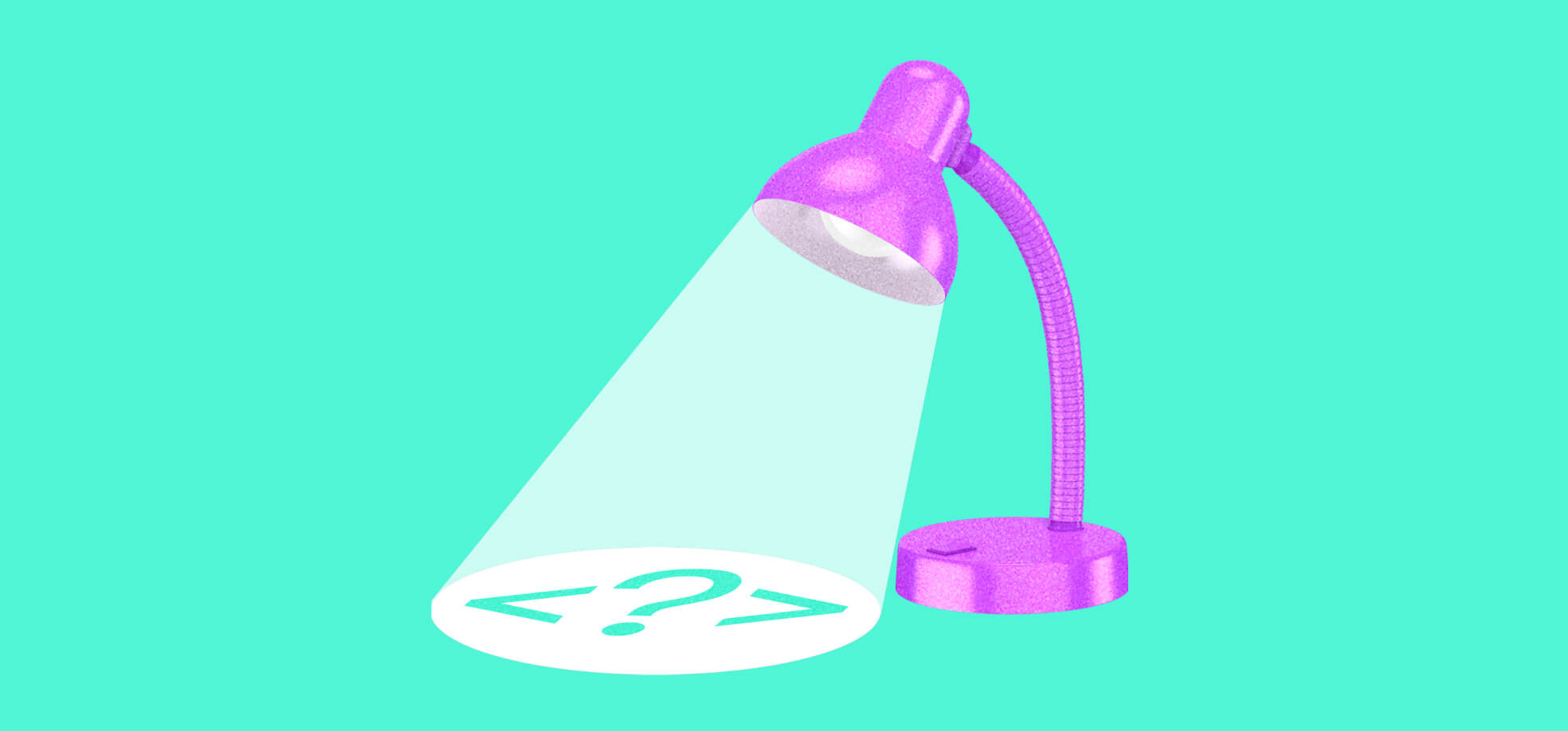 illustration of a purple lamp on a green background