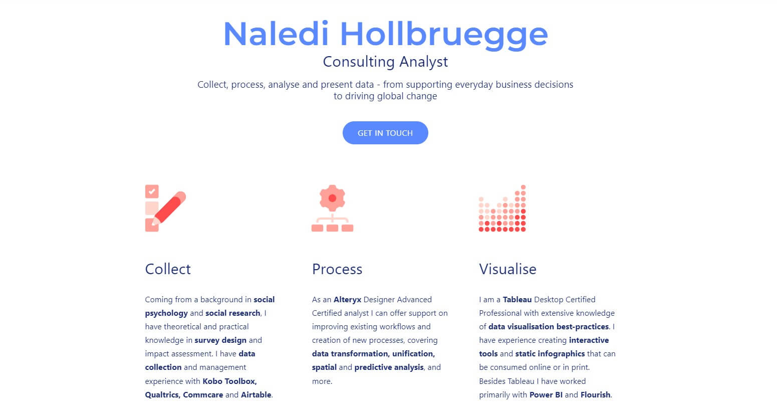 Naledi Hollbruegge data analyst website portfolio