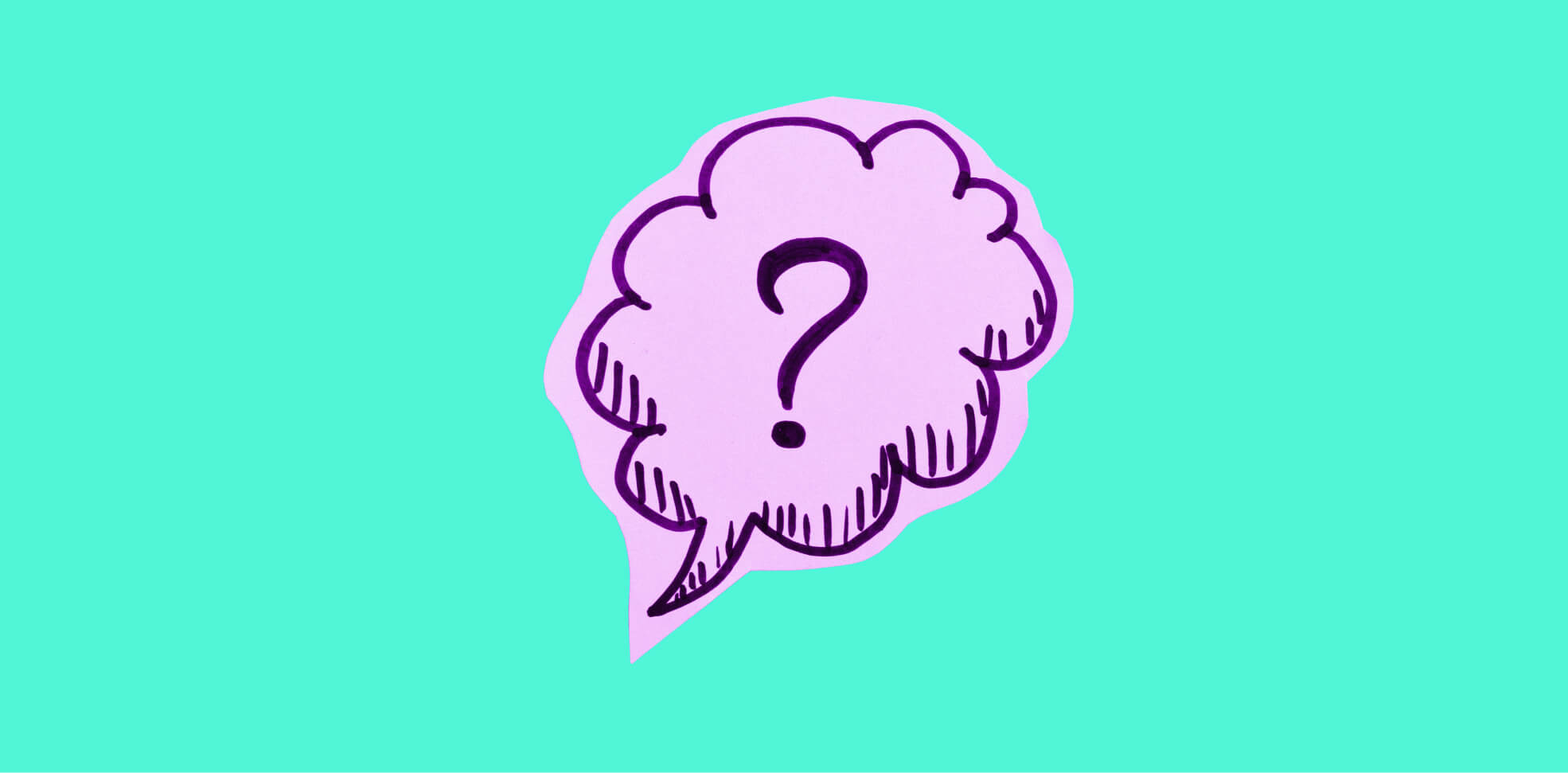 a question mark in a speech cloud