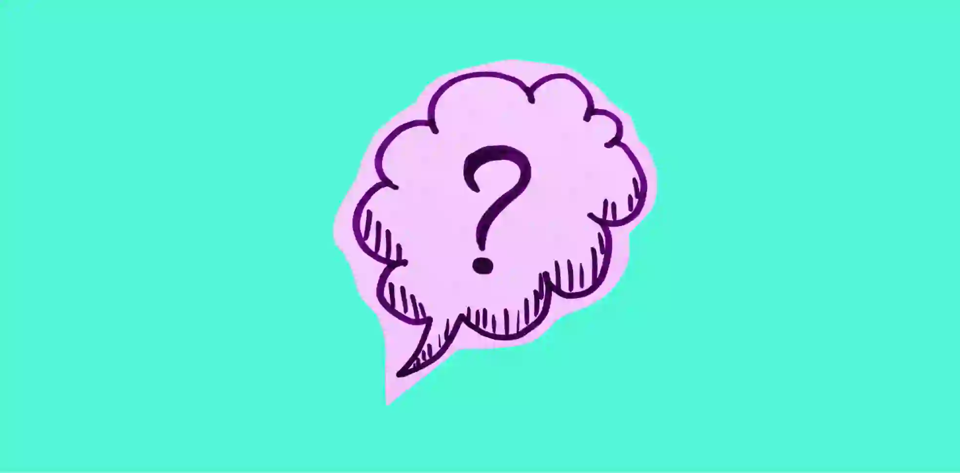 a question mark in a speech cloud