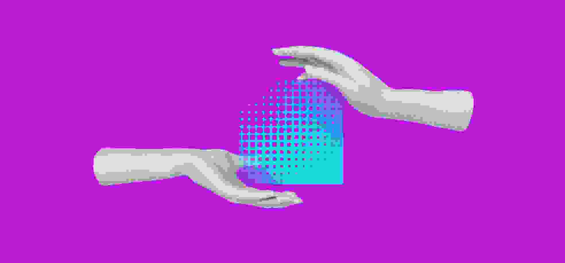 Two hands illustration